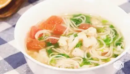 Make Tomato cod noodles step 11