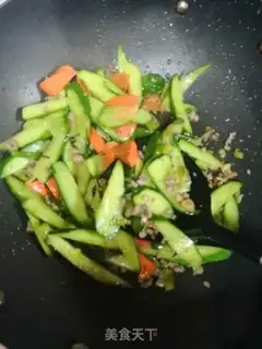 Make Meat and cucumber step 2