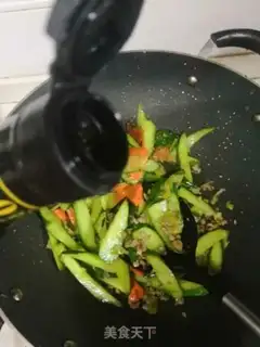 Make Meat and cucumber step 3