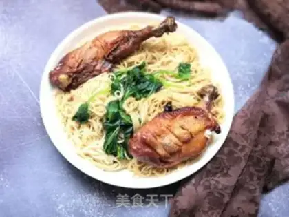 Make A spinach duck with noodles step 3