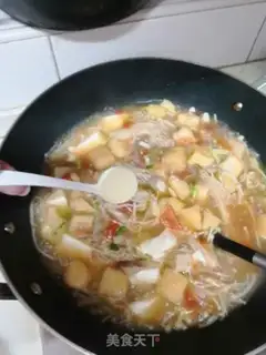 Make Onions, tomatoes, tofu, tofu step 6