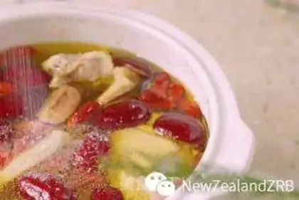 Make New Zealand gel ostrich chicken soup step 7