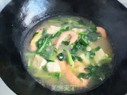 Make Little cabbage tofu shrimp soup step 10
