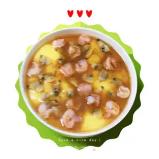 Make Seafood steamed eggs step 5