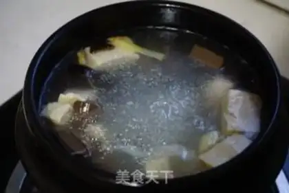 Make Duck blood fan soup step 5