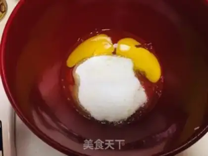 Make Red velvet lemon Madeleine step 1