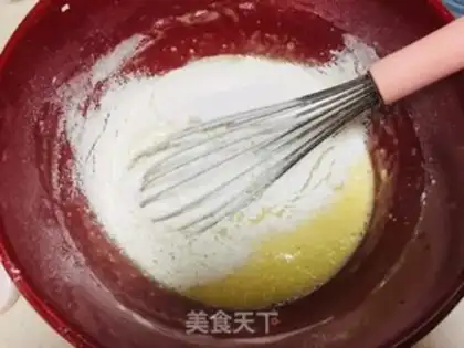 Make Red velvet lemon Madeleine step 2