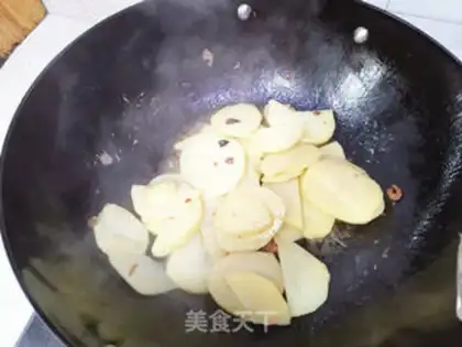 Make Abalone dry potatoes step 5
