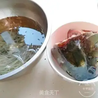 Make Fishheads with red potato fans step 0