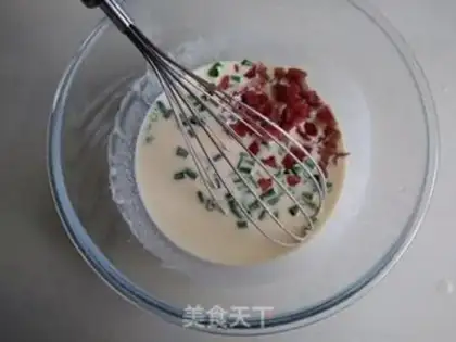 Make Bacon eggcake step 3