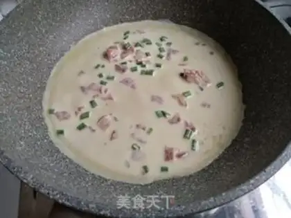 Make Bacon eggcake step 5