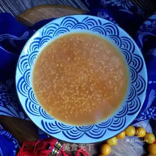 Make Red sugar rice congee step 8