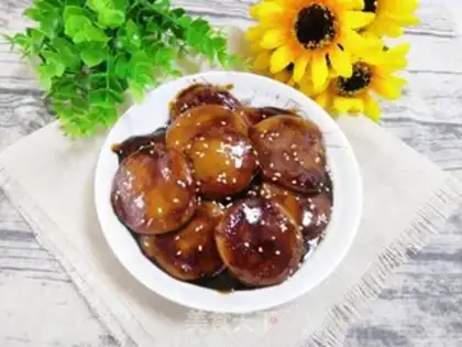 Make Caramel banana rice cake step 13