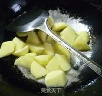 Make Almond mushrooms burning potatoes step 7