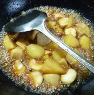 Make Almond mushrooms burning potatoes step 12