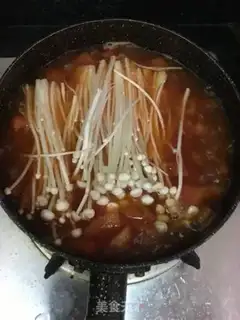 Make Tomato gill mushrooms, fat cow step 8