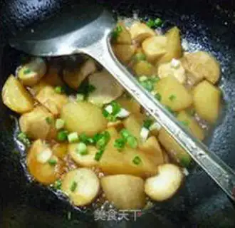 Make Almond mushrooms burning potatoes step 13