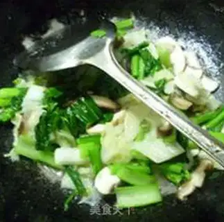 Make Two mushrooms, oil and cabbage step 10