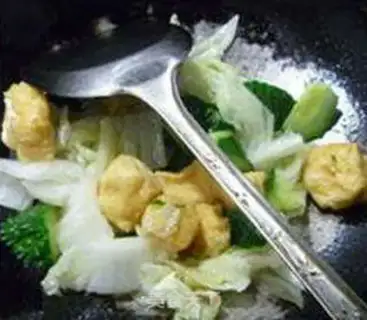 Make The cucumber, the tofu, the cabbage step 8