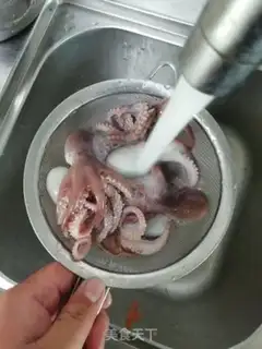 Make Iron-plated black pepper pepper and octopus step 6