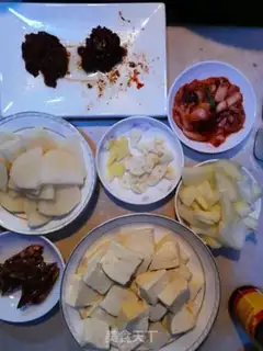 Make Hot cabbage tofu step 1