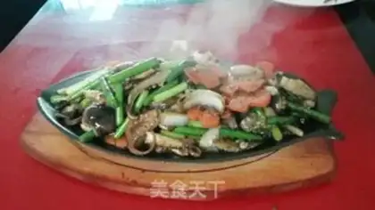 Make Iron-plated black pepper pepper and octopus step 14