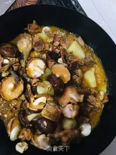 Make Puffy potato chicken step 3