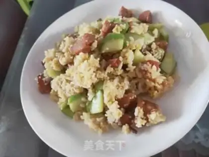 Make Beefball fried rice step 6