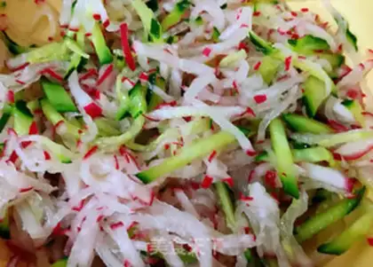 Make Quicumbers with radishes step 6