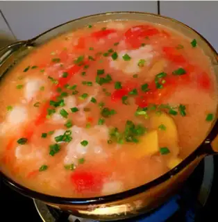 Make Tomato fish porridge step 5