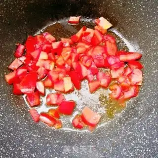 Make Tomato tofu egg soup step 2