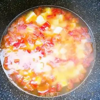 Make Tomato tofu egg soup step 8