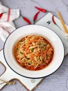 Make Spicy chicken silk step 14
