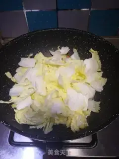 Make Cabbage with red sausage step 2