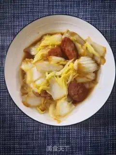 Make Cabbage with red sausage step 6