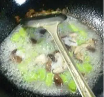 Make Egg cash mushrooms and fried beans step 9