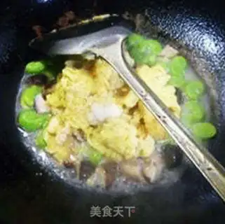 Make Egg cash mushrooms and fried beans step 10