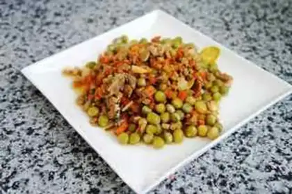 Make Peas and fried meat step 7
