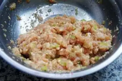 Make Meat tofu pearls step 3