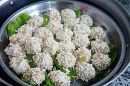 Make Meat tofu pearls step 6