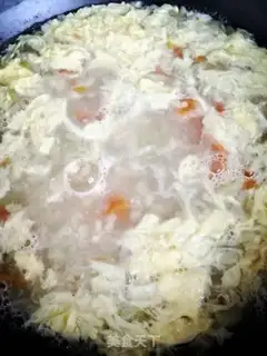 Make Tomato egg soup step 19