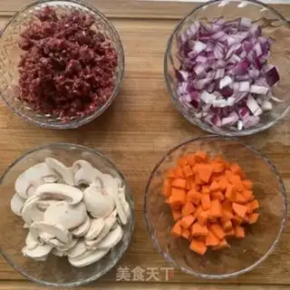 Make Tomato beef rice step 1