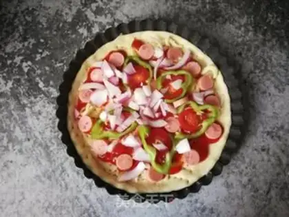 Make Onion ham pizza step 15
