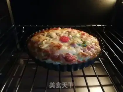 Make Onion ham pizza step 19