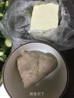 Make Squidfish, tofu soup step 1