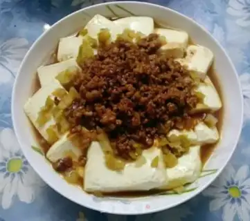 Make Squeeze meat and tofu step 7