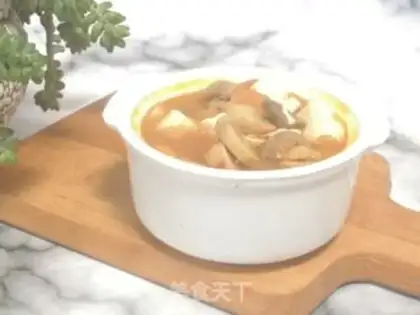 Make White mushroom tofu soup step 6