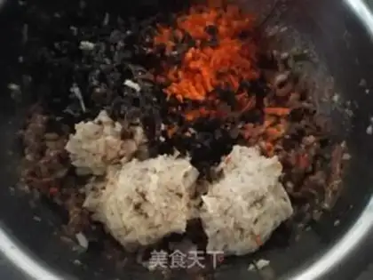 Make Pork carrot abalone mushroom dumplings step 13