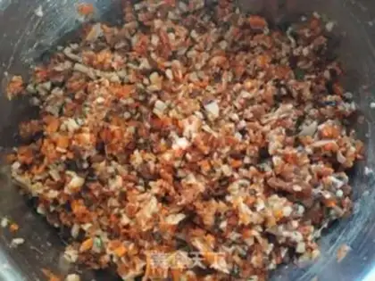 Make Pork carrot abalone mushroom dumplings step 14