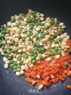 Make Corn peas fried carrots step 3